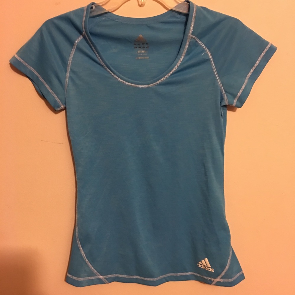 Adidas Blue Fitness Shirt Size: Small